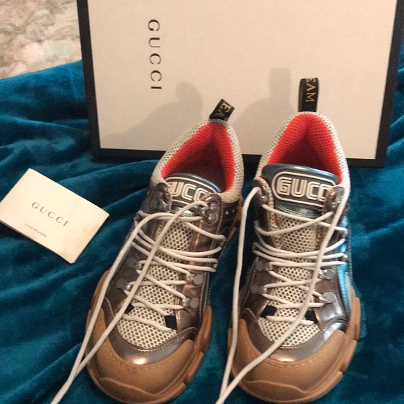 gucci metallic sneakers